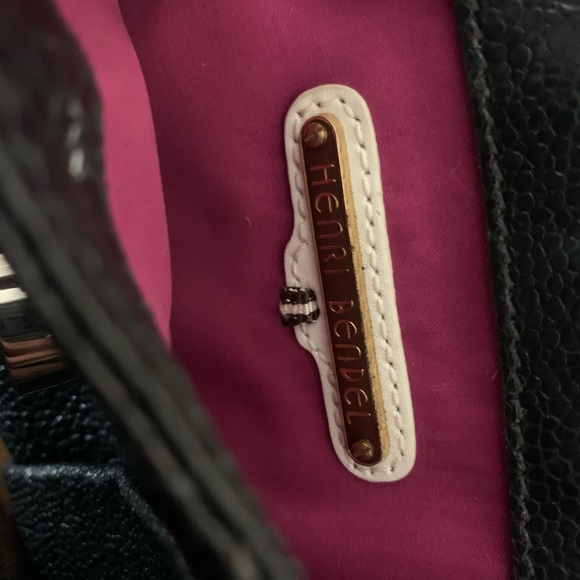 Vintage black leather clutch - Picture 3 of 3